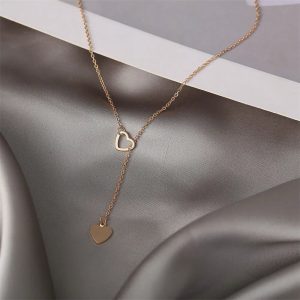 img_4427 Simple Gold Y - Shaped Heart Pendant