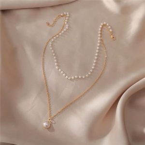 img_4637 Pearl Double Layer Necklace
