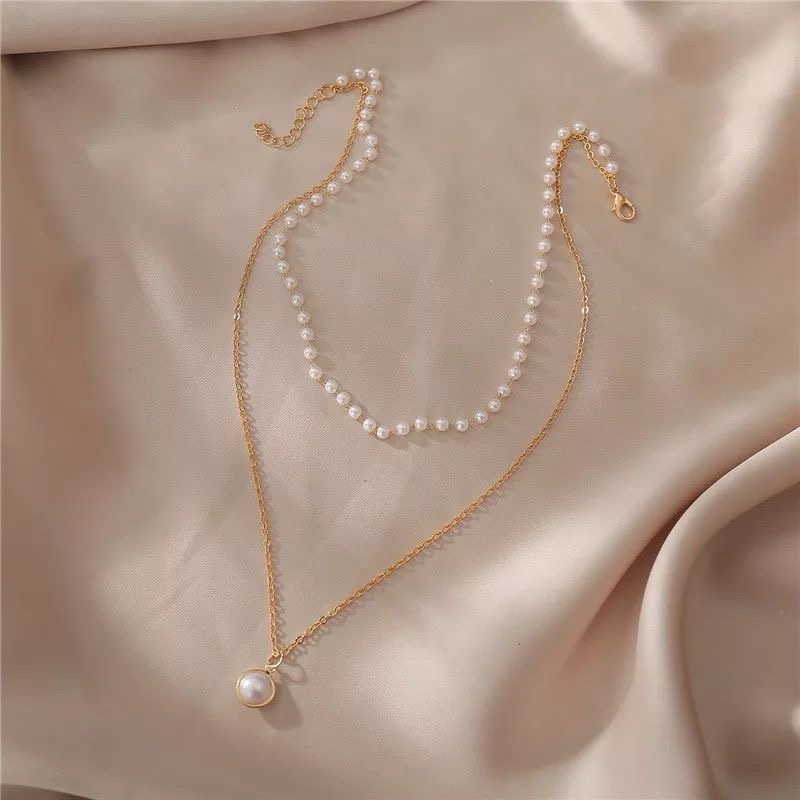 Pearl Double Layer Necklace